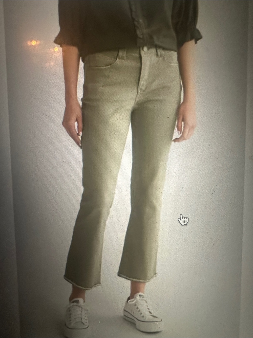 Women's Democracy High Rise Cropped Flare Jeans in Laurel Oak, size 14